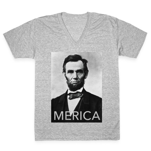 Lincoln's Merica V-Neck Tee Shirt