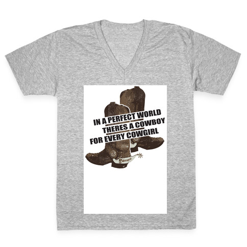 The Perfect Country Gal World. V-Neck Tee Shirt