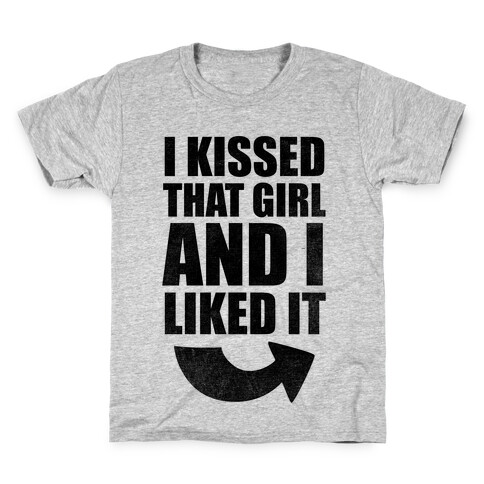 I Kissed A Girl Couples Shirt (Part 1) Kids T-Shirt