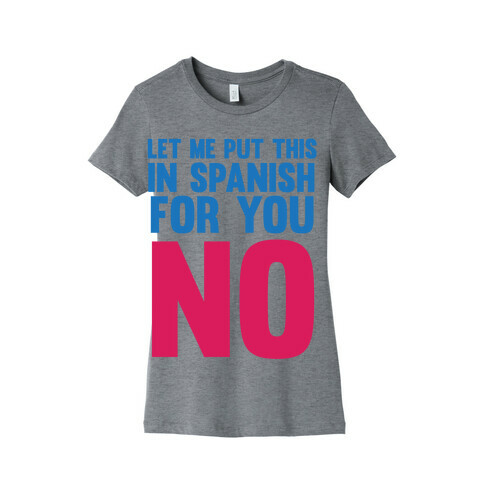 Spanish No Womens T-Shirt