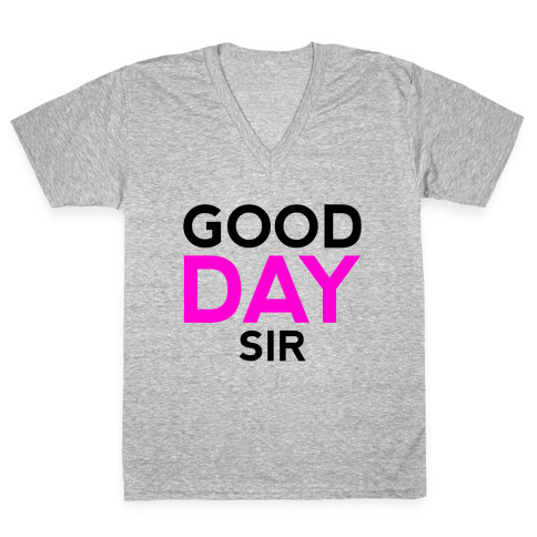 Good Day Sir V-Neck Tee Shirt