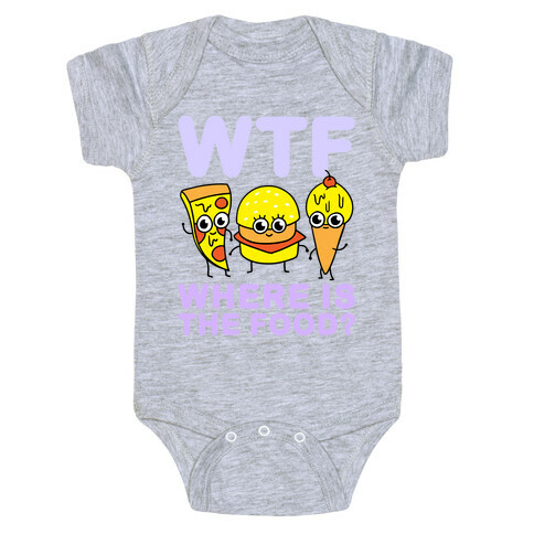 WTF: Where is the Food? Baby One-Piece