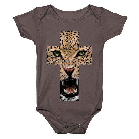 Leopard Cross Baby One-Piece