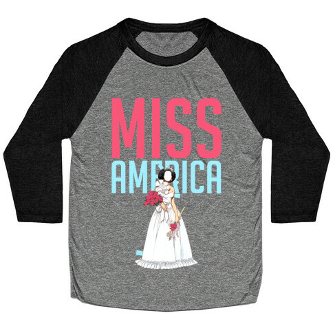 Miss America Paper Doll Baseball Tee