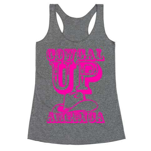 Cowgal Up America Racerback Tank Top