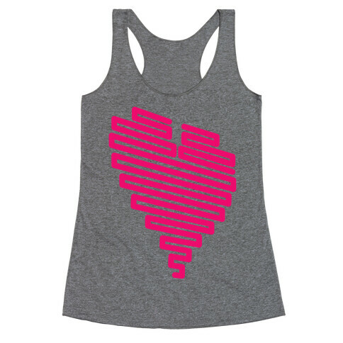 Neon Heart Racerback Tank Top