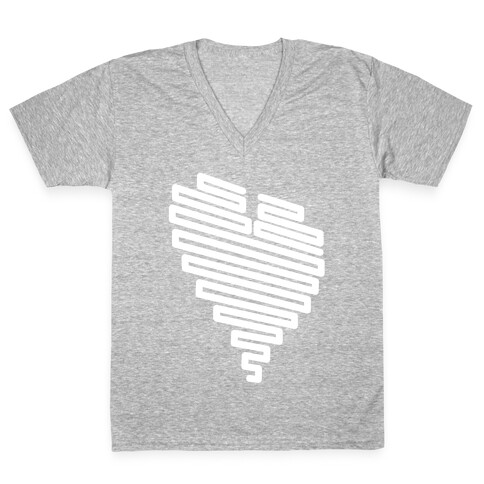 Neon Heart V-Neck Tee Shirt