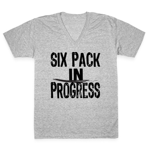 Six Pack In Progress V-Neck Tee Shirt