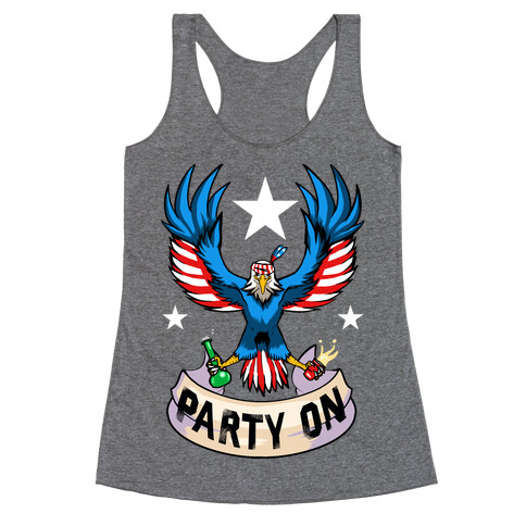 Party On USA! Racerback Tank Top