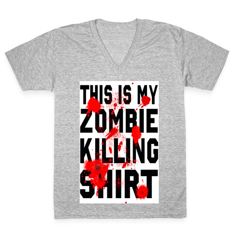 This is My Zombie Killing Shirt V-Neck Tee Shirt