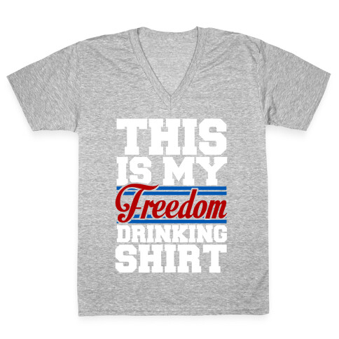 Freedom Drinker V-Neck Tee Shirt