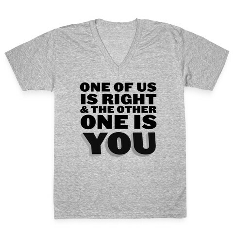 One of Us V-Neck Tee Shirt