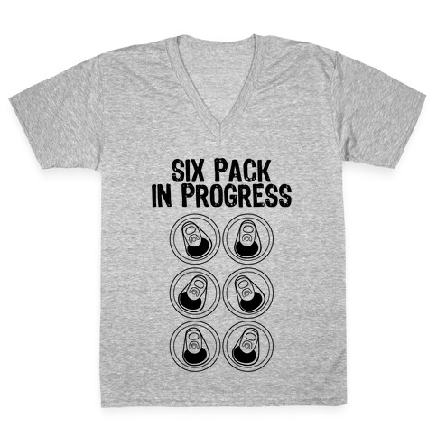 Six Pack In Progress V-Neck Tee Shirt