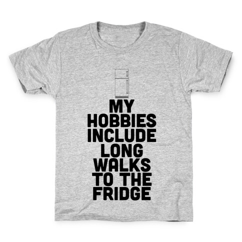 My Hobbies Include Long Walks To The Fridge Kids T-Shirt