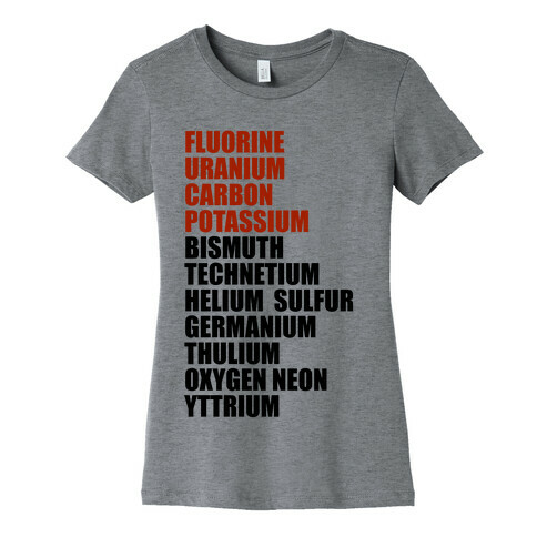 Chemistry Rap Tribute Womens T-Shirt