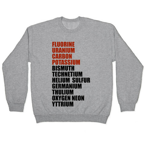 Chemistry Rap Tribute Pullover