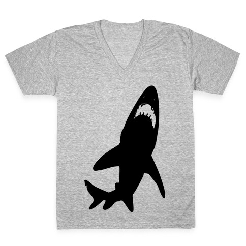 Stalking Shark V-Neck Tee Shirt