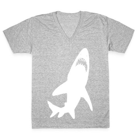 Stalking Shark V-Neck Tee Shirt