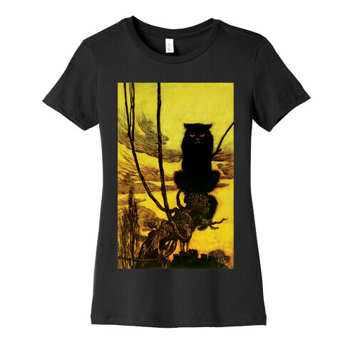 Black Cat Womens T-Shirt