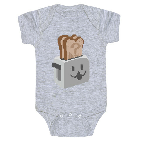 Pixel Toaster Face Baby One-Piece