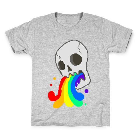White Skull Wasted (8-bit) Kids T-Shirt