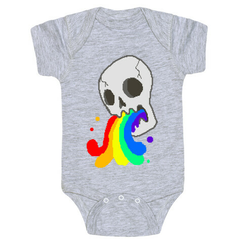 White Skull Wasted (8-bit) Baby One-Piece