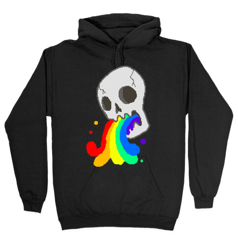 White Skull Wasted (8-bit) Hooded Sweatshirt