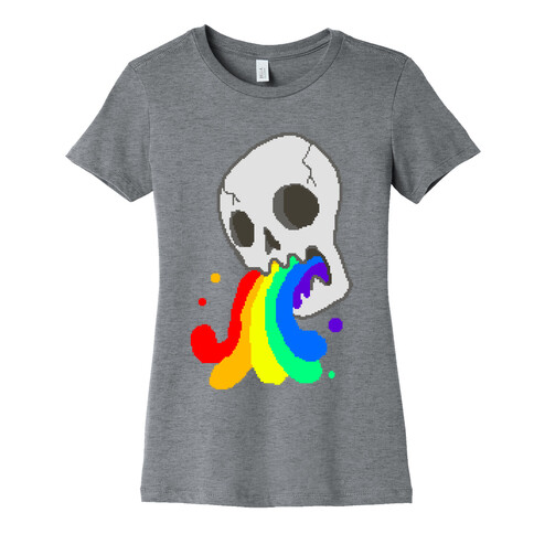 White Skull Wasted (8-bit) Womens T-Shirt