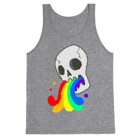 White Skull Wasted (8-bit) Tank Top