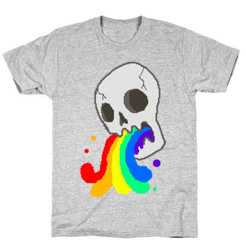 White Skull Wasted (8-bit) T-Shirt