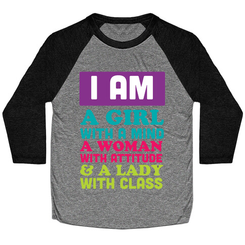 I Am a GIRL Baseball Tee