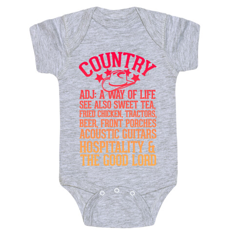 Country, A Way of Life Baby One-Piece