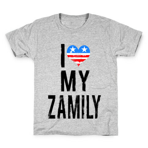 I Love My Zamily  Kids T-Shirt