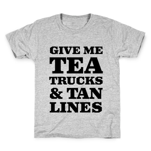 Tea Trucks & Tanlines Kids T-Shirt