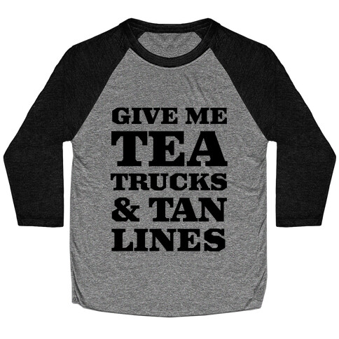 Tea Trucks & Tanlines Baseball Tee