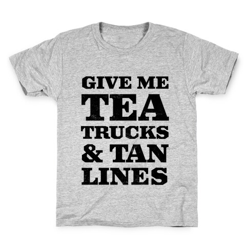 Tea Trucks & Tanlines Kids T-Shirt