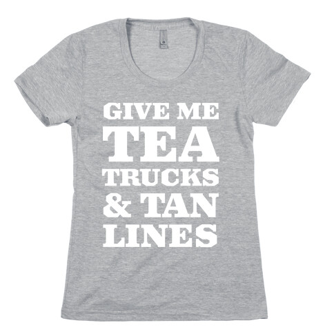 Tea Trucks & Tanlines Womens T-Shirt