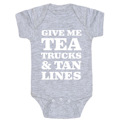 Tea Trucks & Tanlines Baby One-Piece