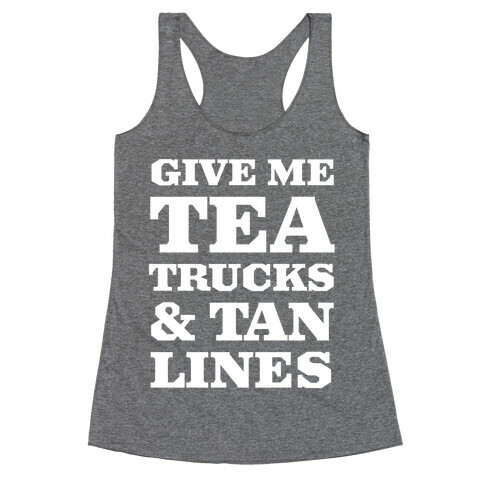 Tea Trucks & Tanlines Racerback Tank Top