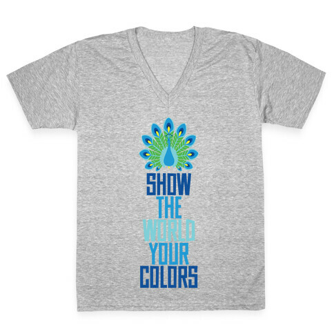 Show The World Your Colors V-Neck Tee Shirt