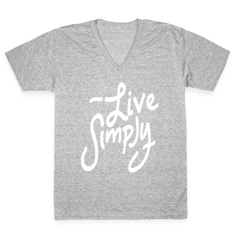 Live Simply V-Neck Tee Shirt