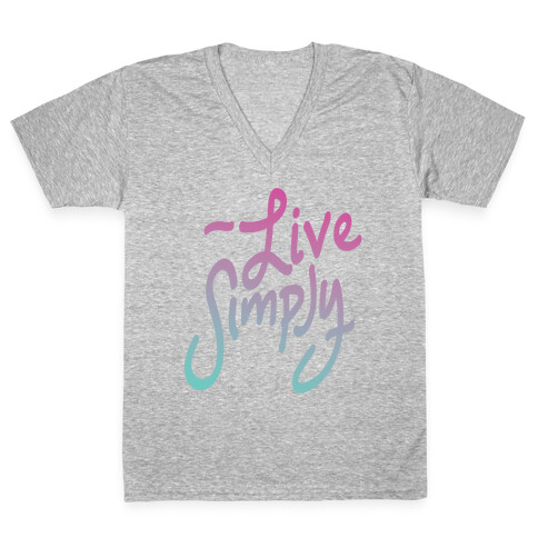 Live Simply V-Neck Tee Shirt