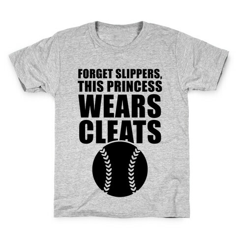 This Princess Wears Cleats (Softball) Kids T-Shirt