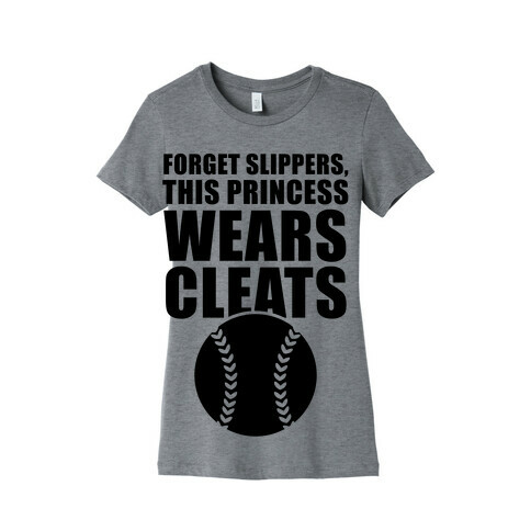 This Princess Wears Cleats (Softball) Womens T-Shirt