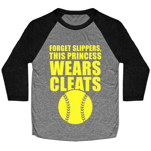 This Princess Wears Cleats (Softball) Baseball Tee