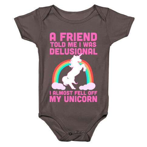 I Almost Fell off My Unicorn Baby One-Piece