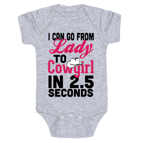 From Lady to Cowgirl Baby One-Piece