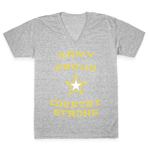 Army Proud Country Strong V-Neck Tee Shirt