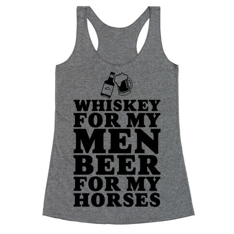 Whiskey For My Men Racerback Tank Top
