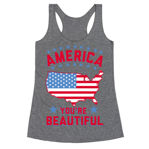 America You're Beautiful Racerback Tank Top